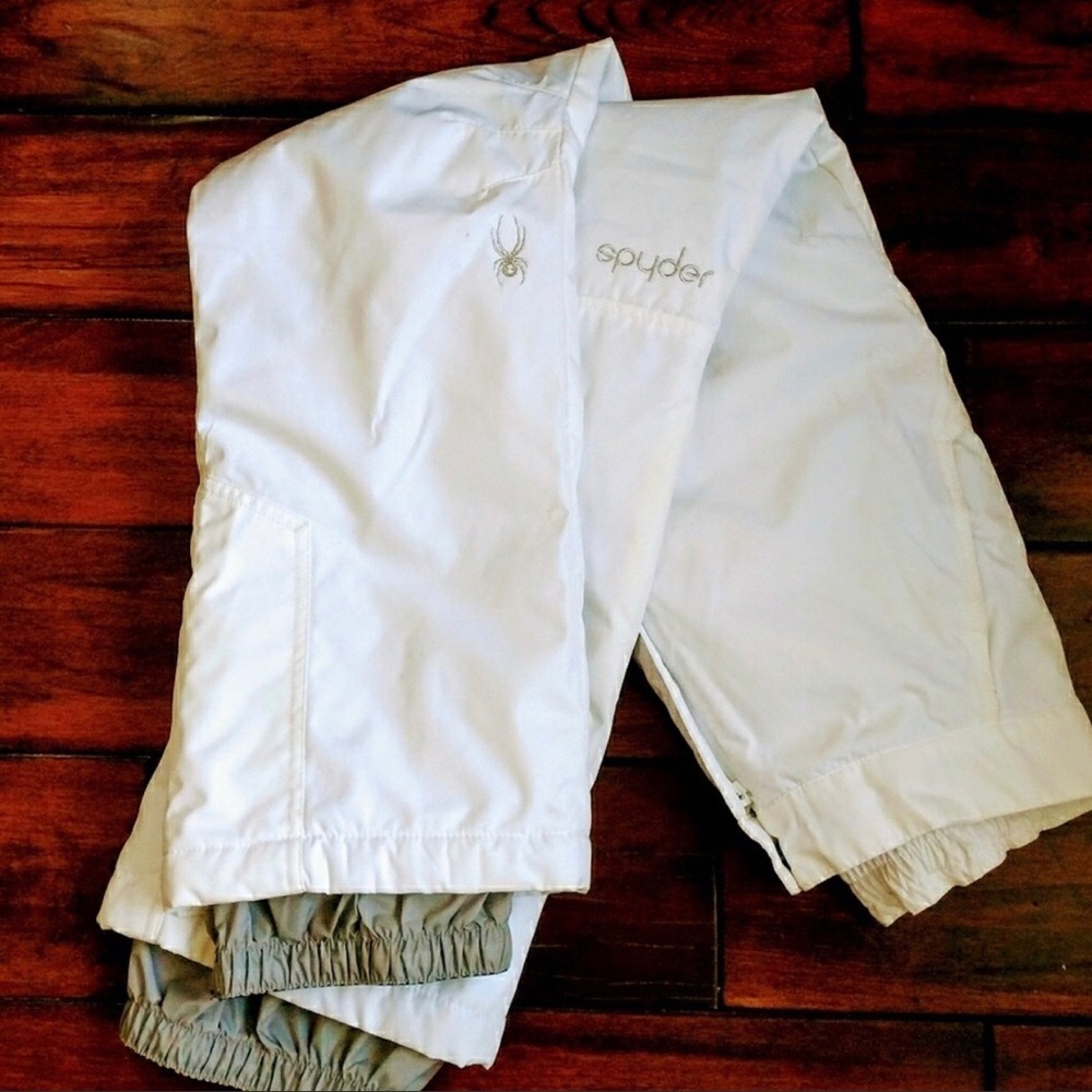 SPYDER white girls ski pants